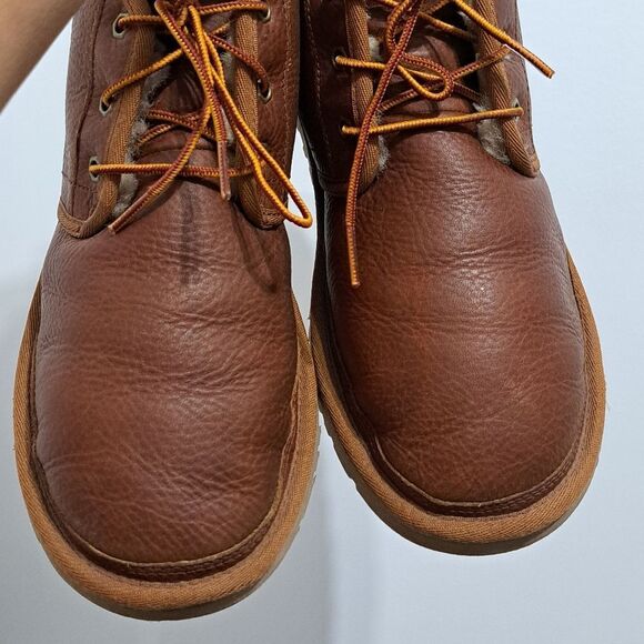 Ugg Australia Men's Neumel Lace Up Leather Winter Boots Size 9 Chestnut - Picture 9 of 15